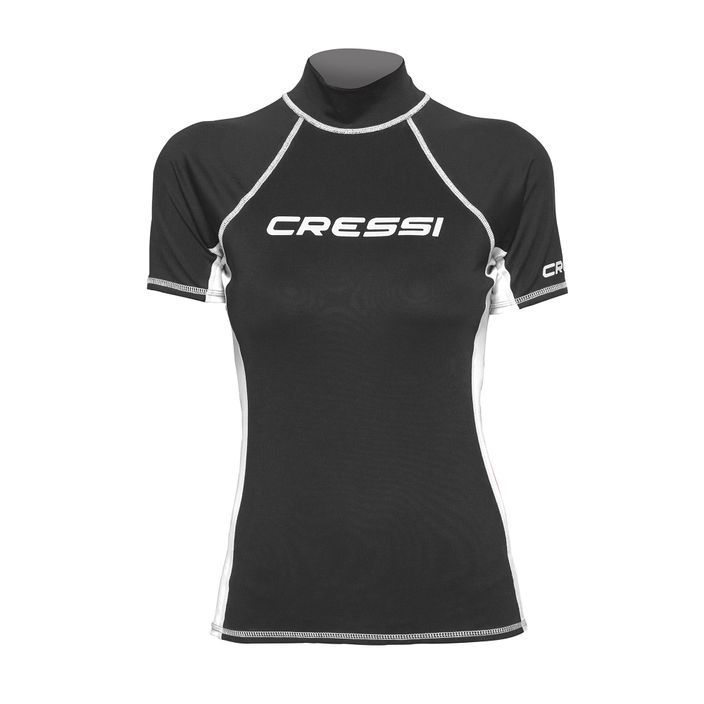 Maglietta da bagno donna Cressi Rash Guard S/SL nero/bianco 2