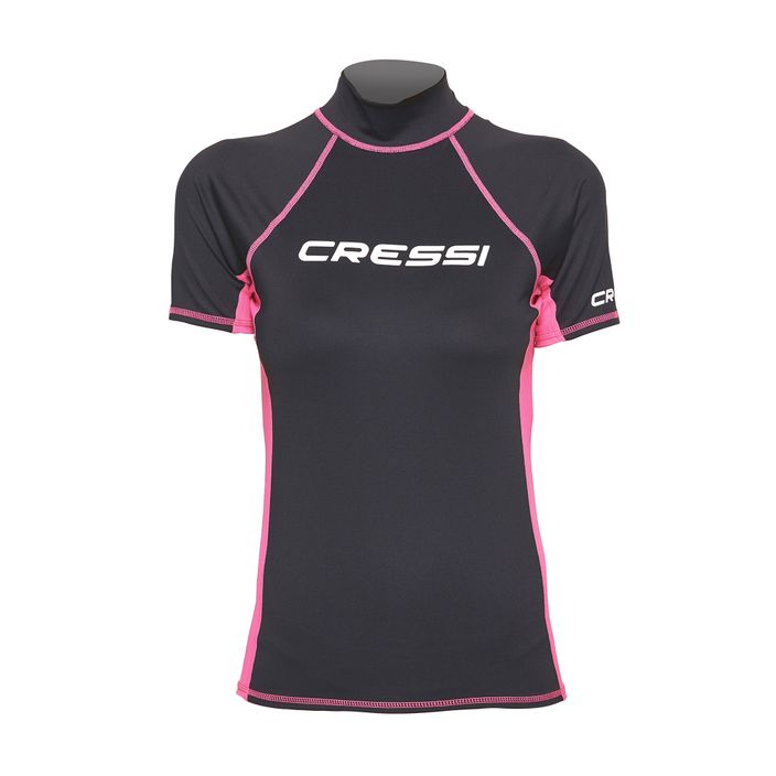 Maglietta da bagno donna Cressi Rash Guard S/SL nero/rosa 2