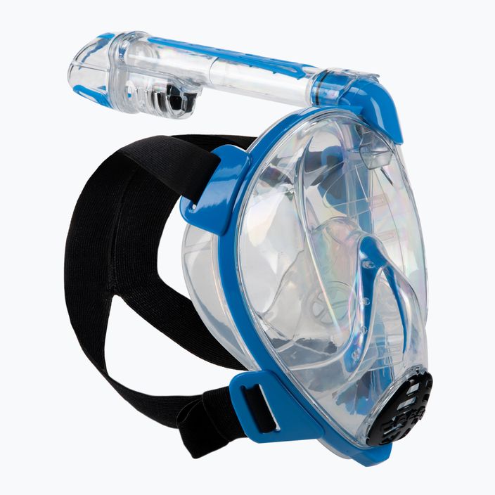 Maschera da snorkeling Cressi Duke Dry Full Face trasparente/blu