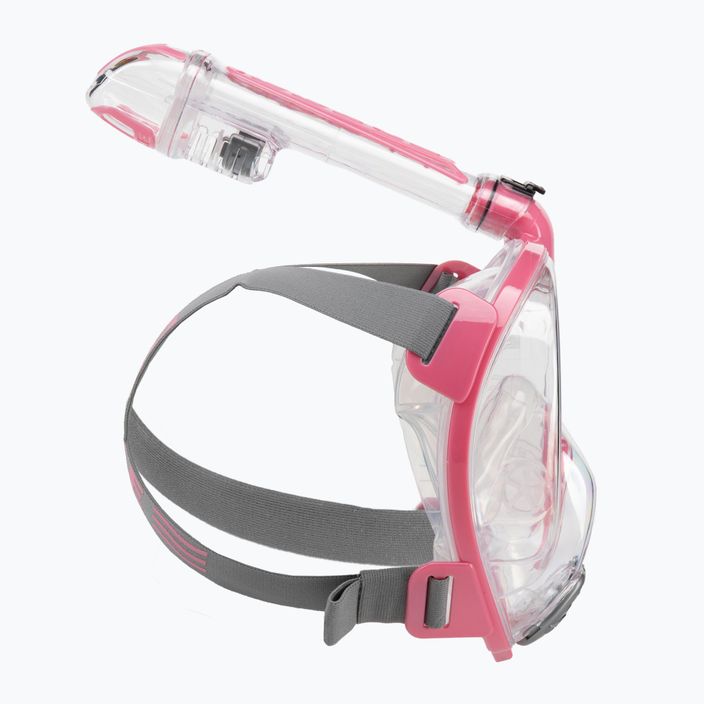Maschera da snorkeling Cressi Duke Dry Full Face chiara/rosa 3