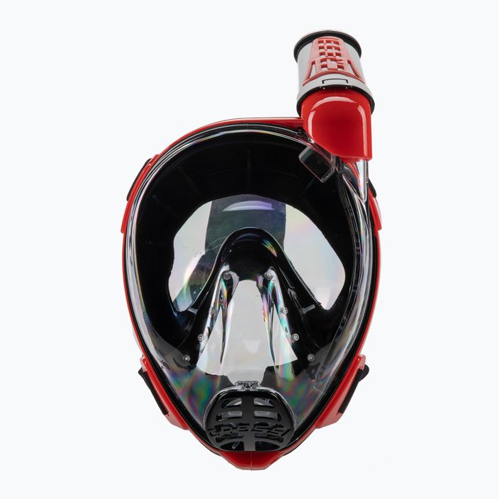 Maschera da snorkeling Cressi Duke Dry Full Face nero/rosso 2