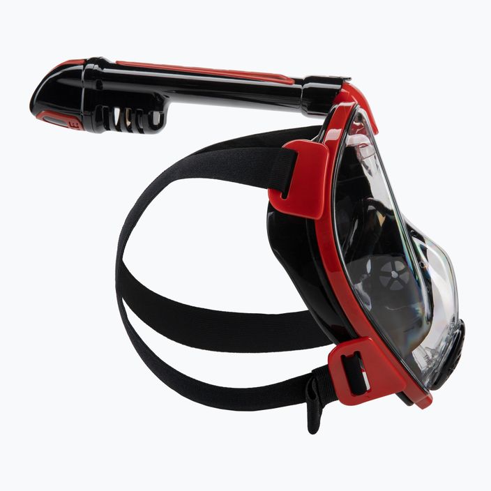 Maschera da snorkeling Cressi Duke Dry Full Face nero/rosso 3