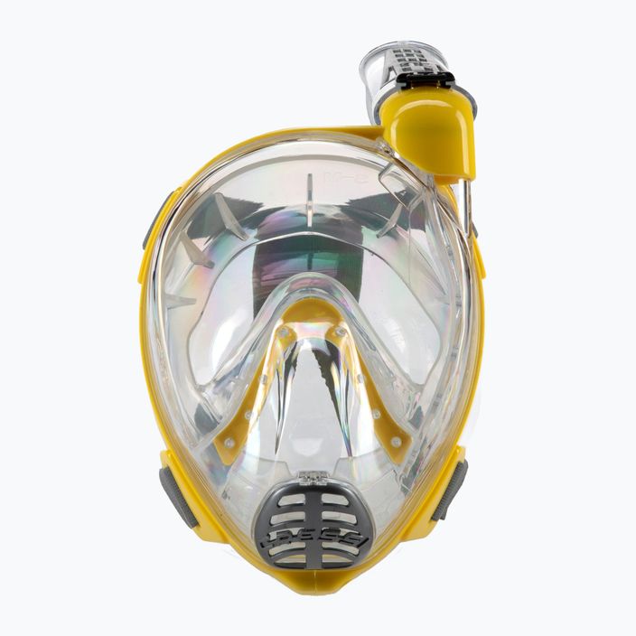 Maschera da snorkeling Cressi Duke Dry Full Face chiara/gialla 2