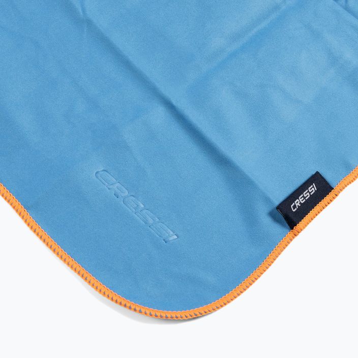Asciugamano Cressi in microfibra ad asciugatura rapida azzurro/arancio 3