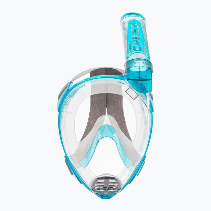 Maschera da snorkeling Cressi Duke Dry Full Face trasparente/acquamarina 2