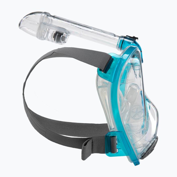 Maschera Cressi Baron Full Face per snorkeling trasparente/acquamarina 3