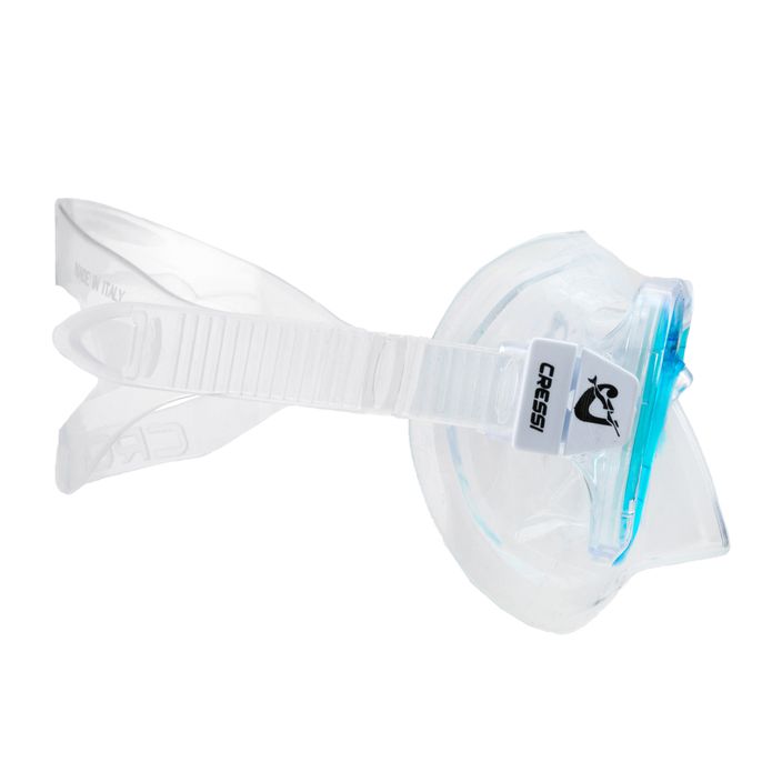 Maschera subacquea per bambini Cressi Perla clear/aquamarine 3
