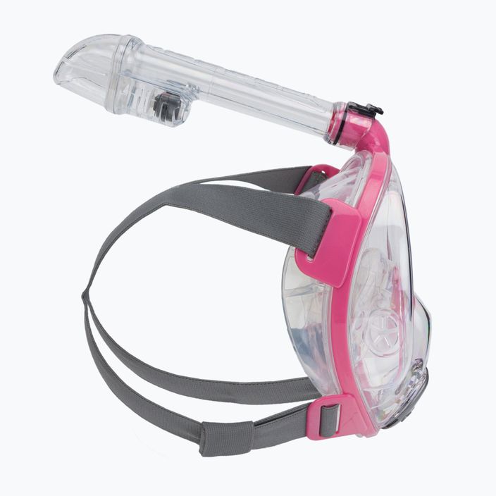 Maschera snorkeling full face Cressi Baron per bambini, trasparente/rosa 3