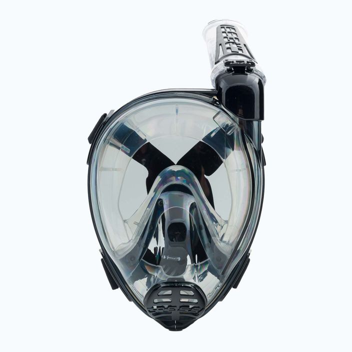 Maschera da snorkeling Cressi Duke Dry Full Face chiaro/nero fumo 2