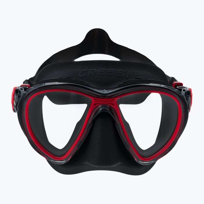 Maschera subacquea Cressi Quantum nero/rosso 2