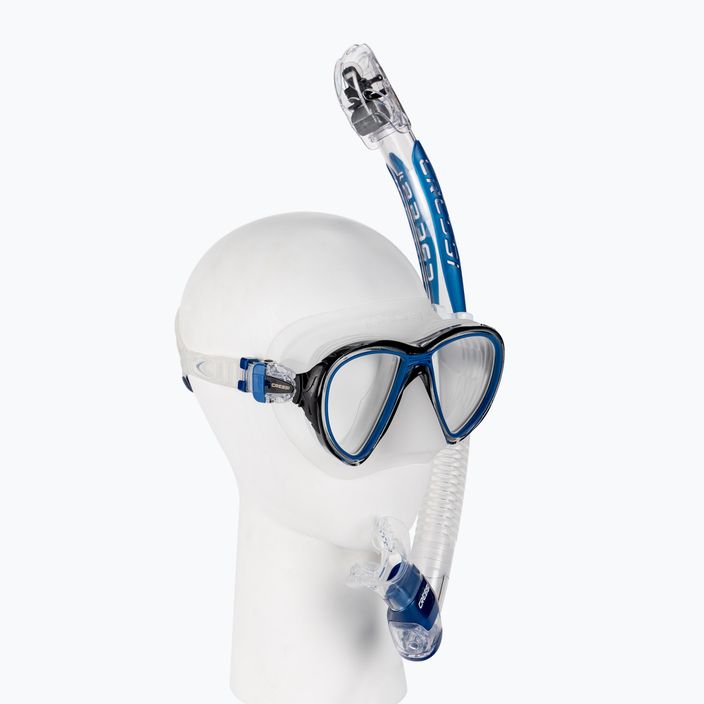 Set da snorkeling Cressi Quantum + Itaca Ultra Dry trasparente/blu 2