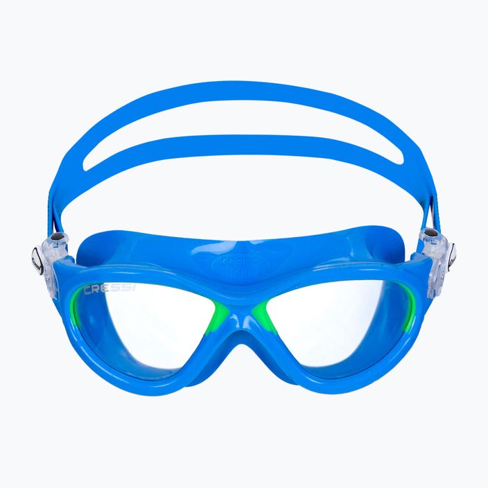 Maschera da bagno per bambini Cressi Mini Cobra azzurro/lime 2