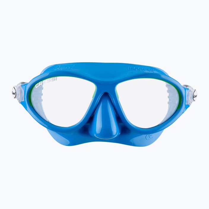 Maschera subacquea per bambini Cressi Moon azzurro/lime 2