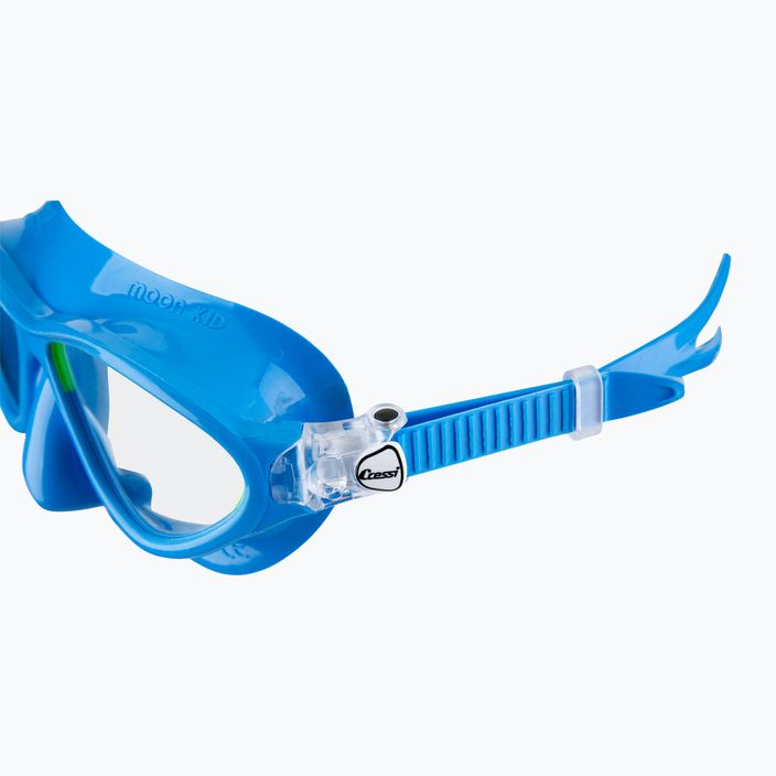 Maschera subacquea per bambini Cressi Moon azzurro/lime 4