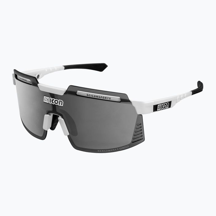 SCICON Aerowatt Foza bianco lucido/scnpp multimirror argento occhiali da sole 2