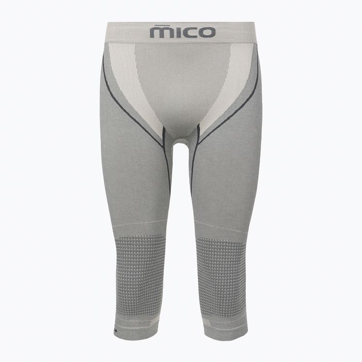 Pantaloni termici Mico Odor Zero Ionic+ 3/4 grigio da uomo