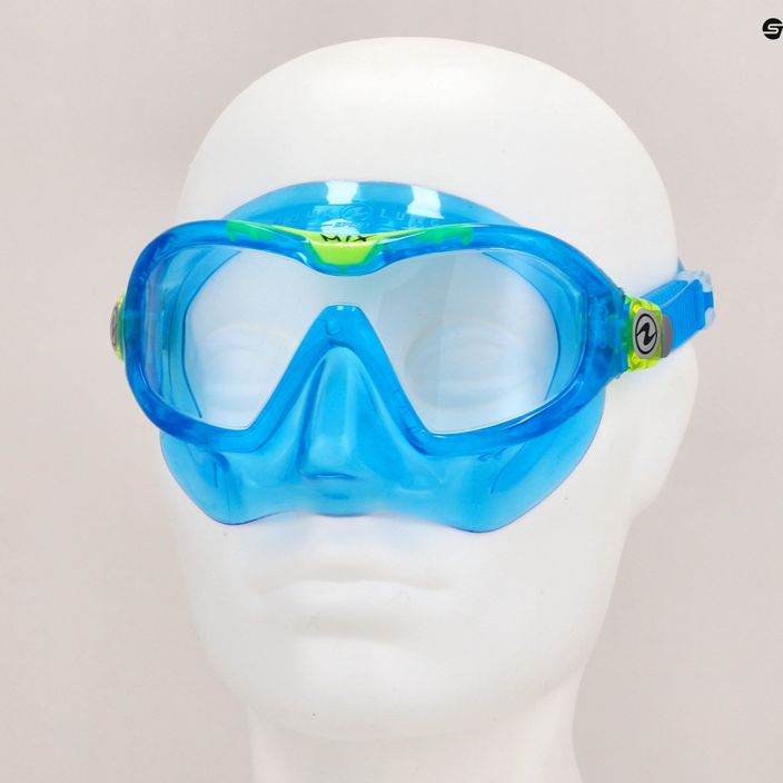 Maschera da snorkeling per bambini Aqualung Mix blu chiaro/verde brillante 7