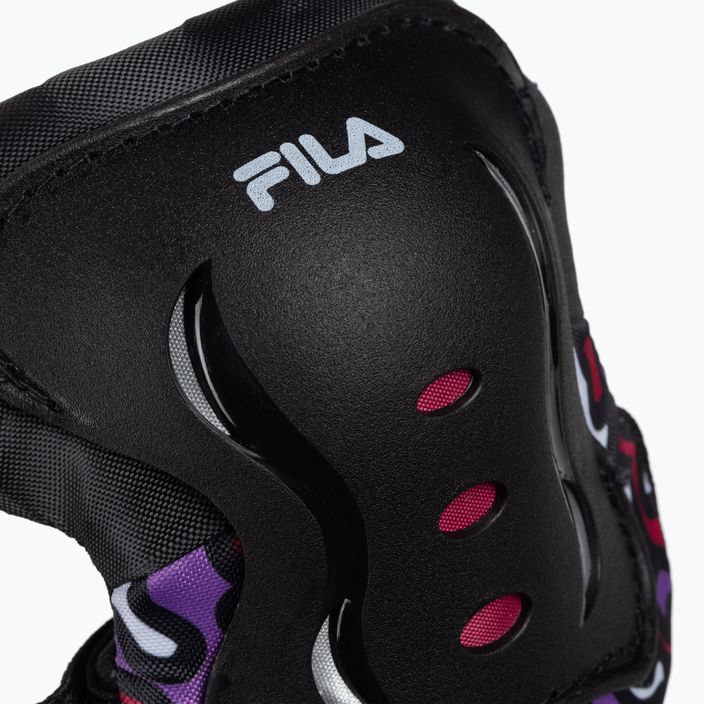 FILA FP Gears set di imbottiture per bambini nero/rosa 5