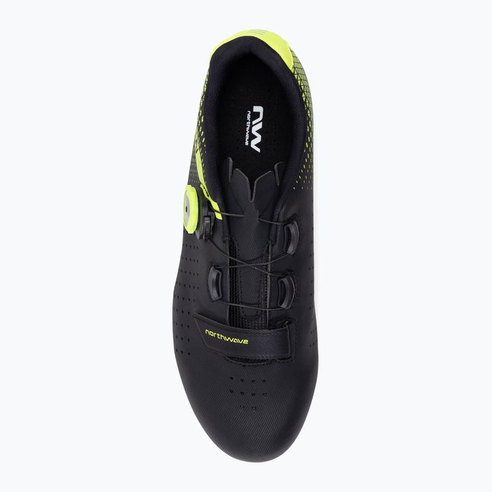 Northwave Core Plus 2 scarpe da strada uomo nero/giallo fluo 6