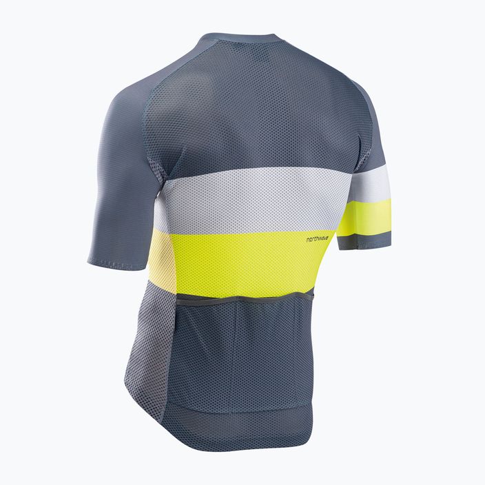 Northwave Blade Air maglia da ciclismo da uomo grigio scuro/giallo fluo 2
