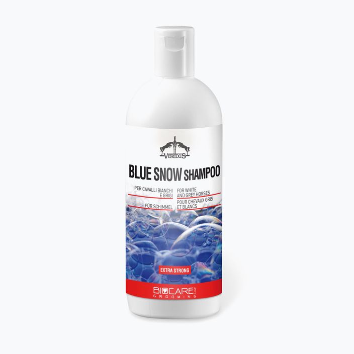 Shampoo per cavalli dal manto chiaro Veredus Bluesnow 500 ml