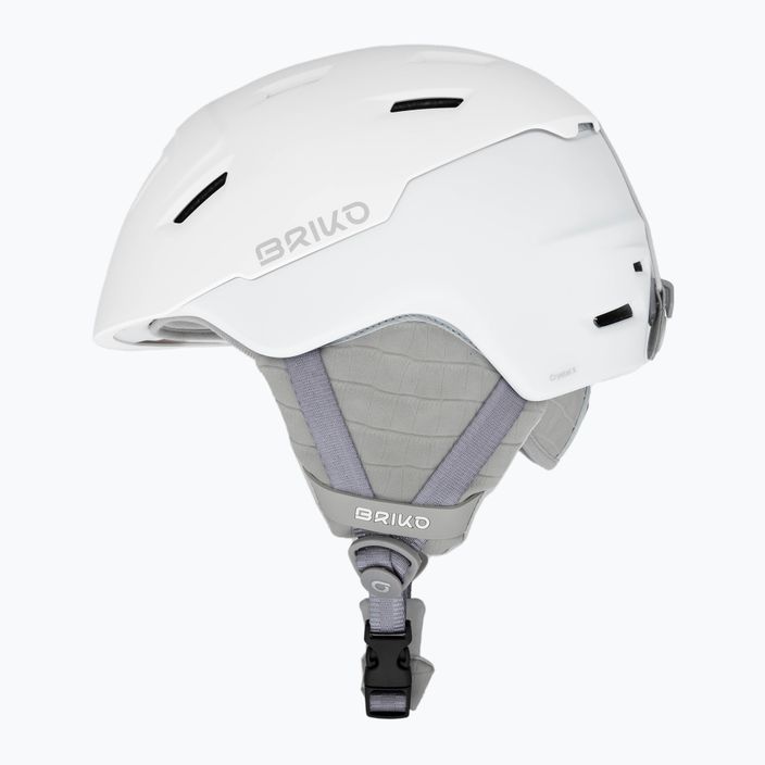 Casco da sci Briko Crystal X donna bianco perla opaco 5