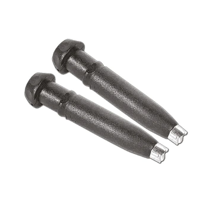 Fizan TS-M punte per bastoni in acciaio 2 pezzi nero. 2