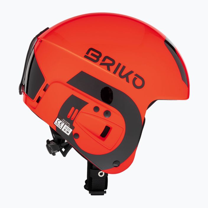 Casco da sci per bambini Briko Vulcano FIS 6.8 JR arancio/nero lucido 4