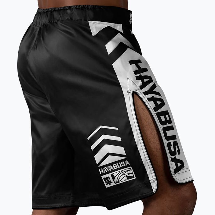 Pantaloncini da allenamento Hayabusa Icon Fight nero/bianco 3