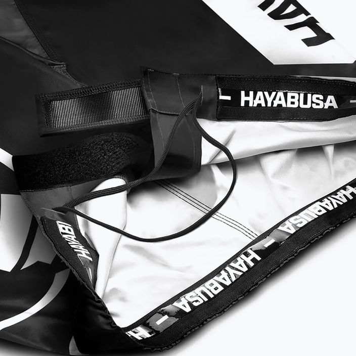 Pantaloncini da allenamento Hayabusa Icon Fight nero/bianco 6