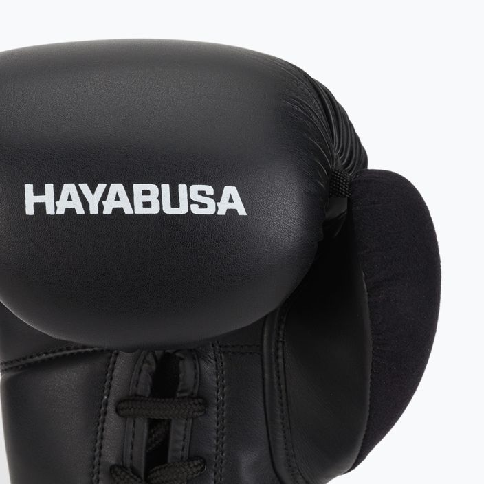 Guanti da boxe Hayabusa S4 Lace Up bianco/nero 5