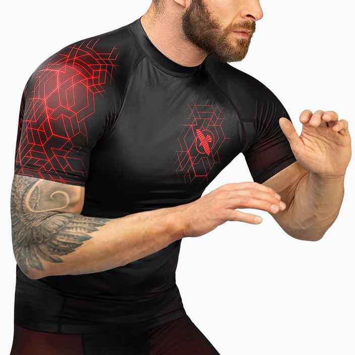 Hayabusa Geo Rashguard Uomo manica corta rosso 4