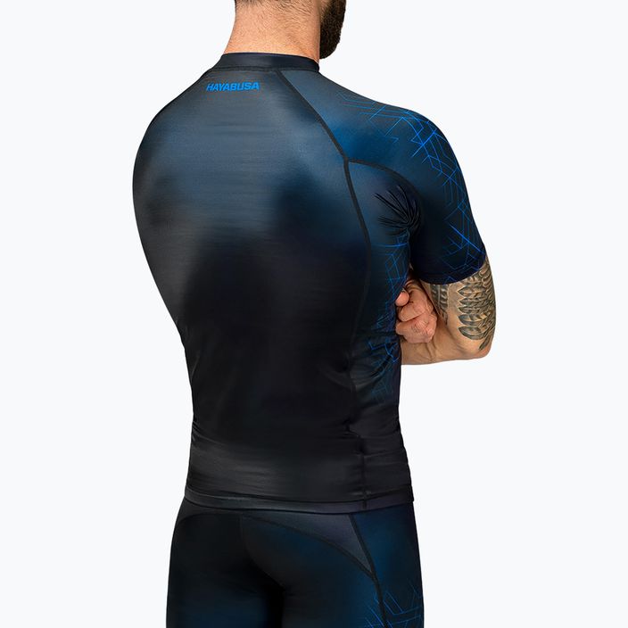 Hayabusa Geo Rashguard Uomo manica corta blu 2