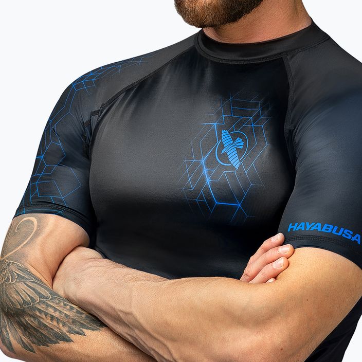 Hayabusa Geo Rashguard Uomo manica corta blu 3