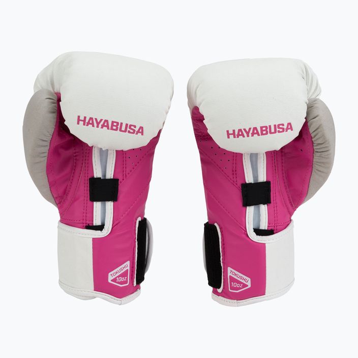 Guanti da boxe Hayabusa T3 bianco/rosa 2