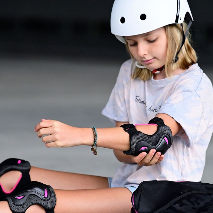Set di protezioni per bambini Rollerblade Skate Gear Junior nero/rosa 11