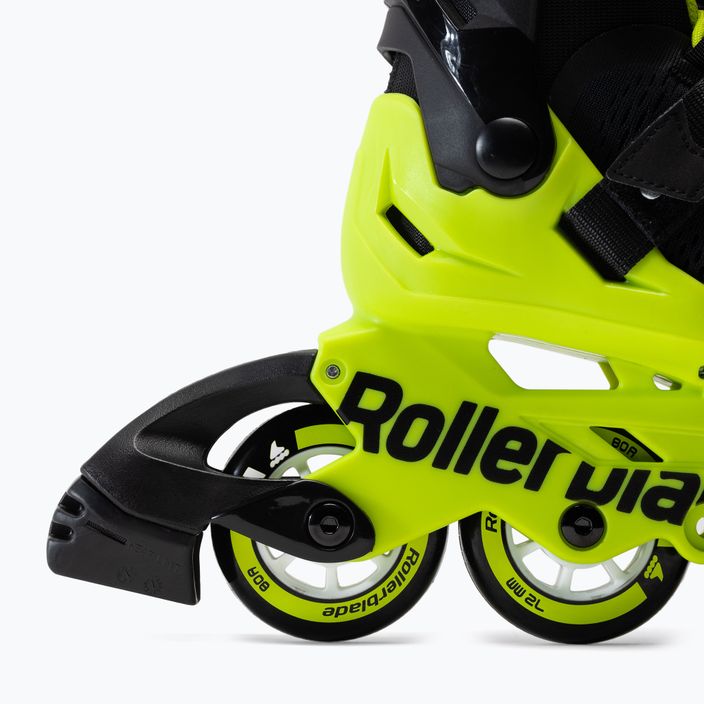 Pattini a rotelle Rollerblade Microblade per bambini, nero/giallo neutro 7