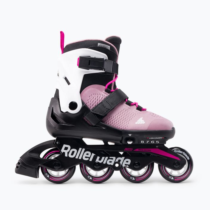 Pattini a rotelle Rollerblade Microblade rosa/bianco per bambini 3