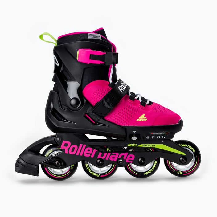 Pattini a rotelle per bambini Rollerblade Microblade rosa/verde chiaro 2