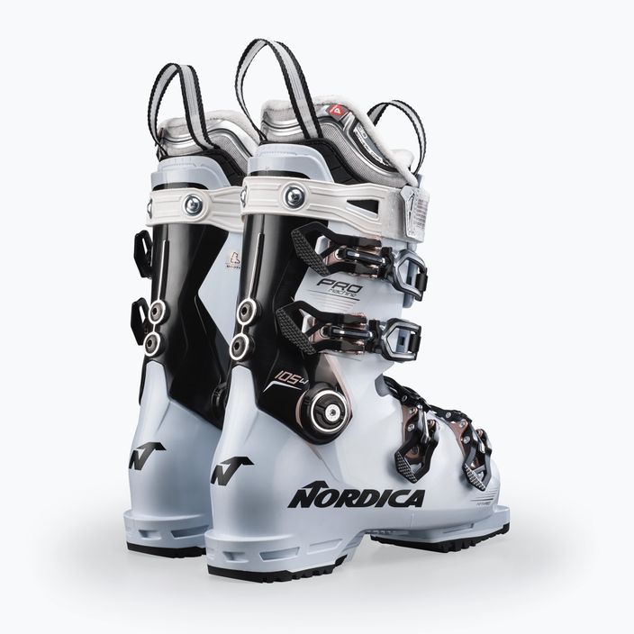 Scarponi da sci da donna Nordica Pro Machine 105 W GW bianco/nero/rosa 12