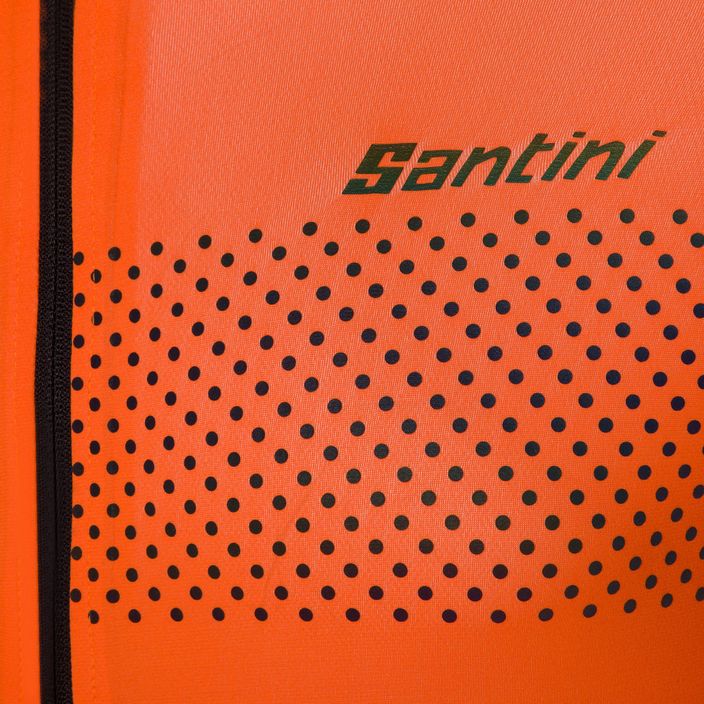 Giacca da ciclismo Santini Guard Nimbus arancio fluo da uomo 3