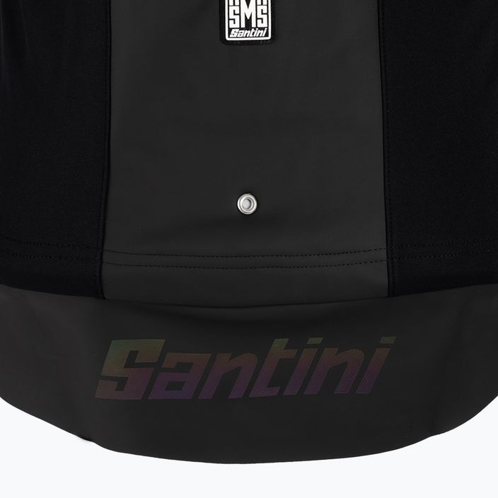 Giacca da ciclismo da uomo Santini Vega Multi Con Cappuccio nero 6