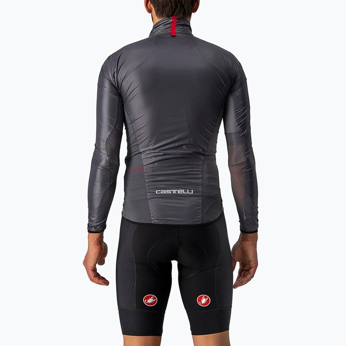 Giacca da ciclismo da uomo Castelli Aria Shell grigio scuro 2