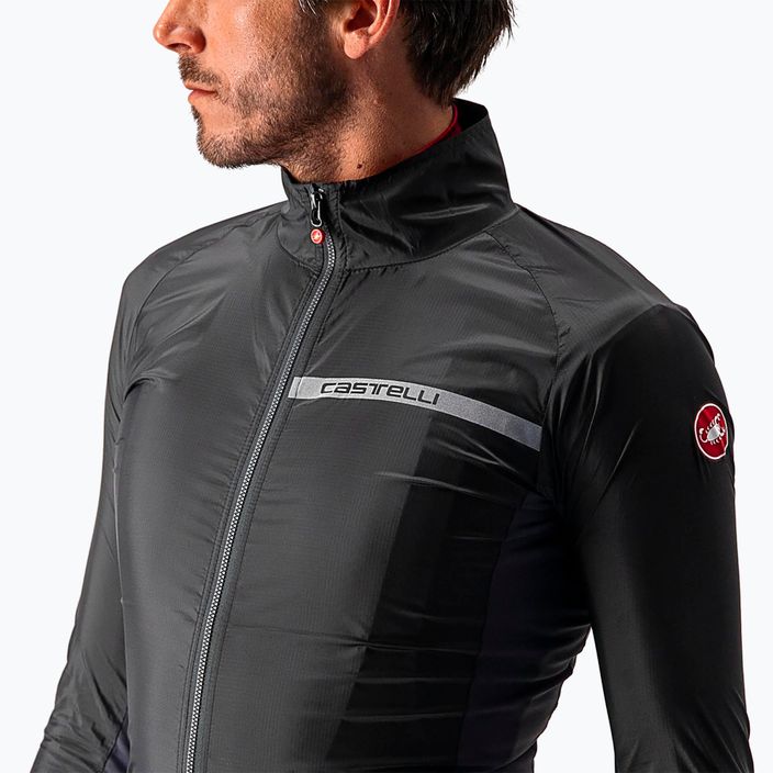 Giacca da ciclismo Castelli Squadra Stretch light nero/grigio scuro da uomo 4