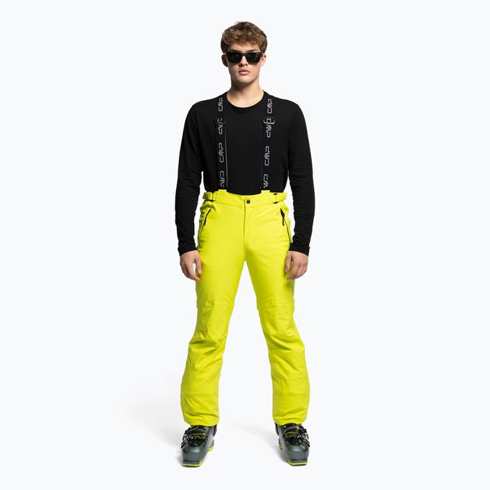 Pantaloni da sci CMP da uomo giallo 3W17397N/E359