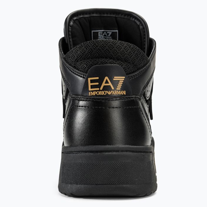 EA7 Emporio Armani Basket Mid scarpe triple nero/oro 6