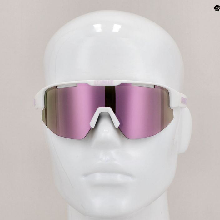 Occhiali da sole Bliz Matrix bianco opaco viola logo/marrone rosa multi 7