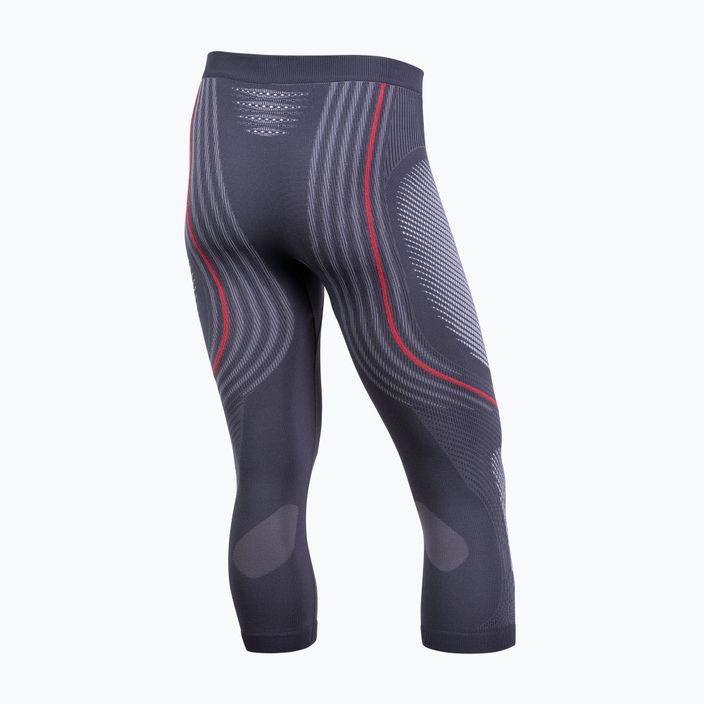 Pantaloni termici da uomo UYN Evolutyon UW Medium antracite/bianco/rosso 6