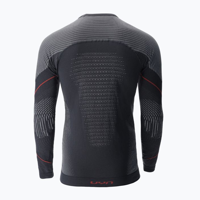 UYN Evolutyon Comfort UW Shirt termica a manica lunga da uomo, antracite/bianco/rosso 5
