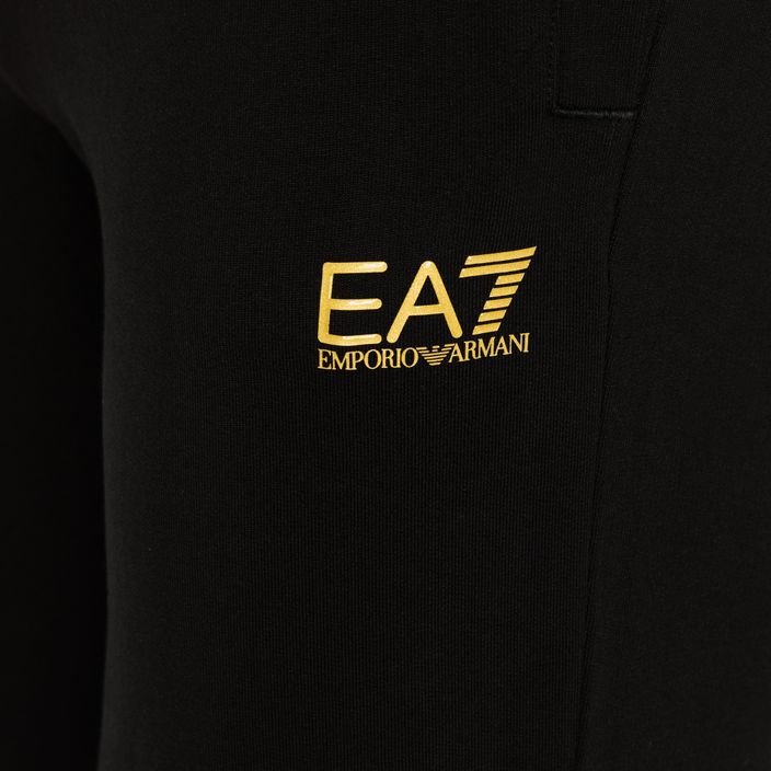Pantaloni uomo EA7 Emporio Armani Train Core ID Coft Slim nero/oro con logo 3